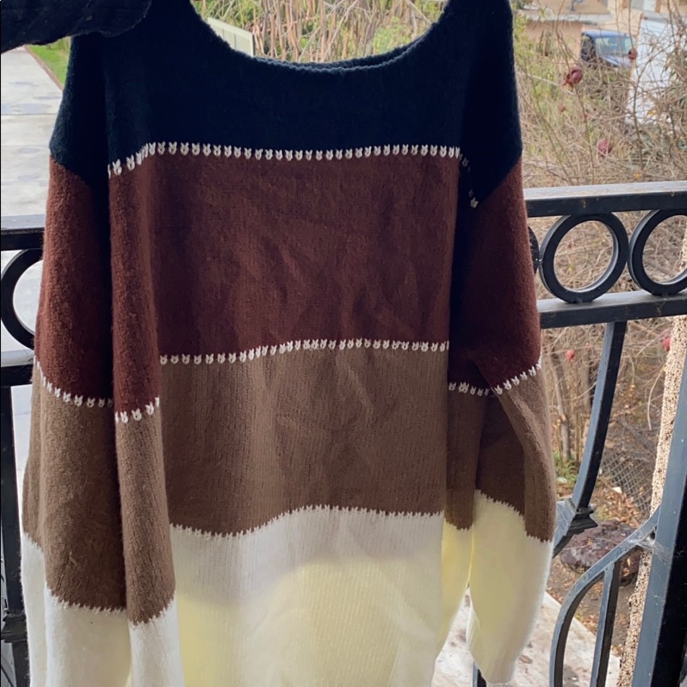Color block sweater
